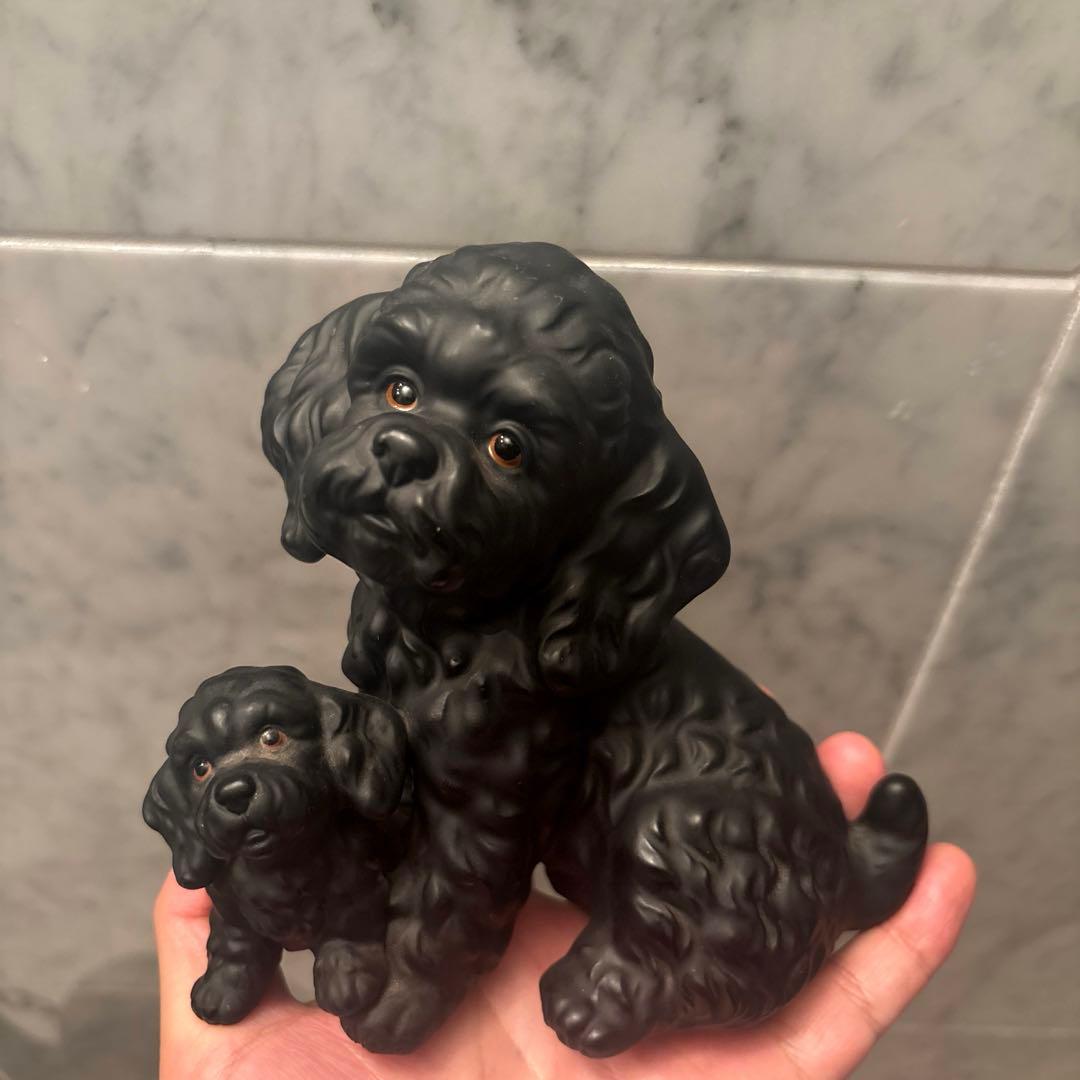 幻の博雲陶器社60年代ビンテージ生きているように美しい瞳で可愛過ぎるトイプードル