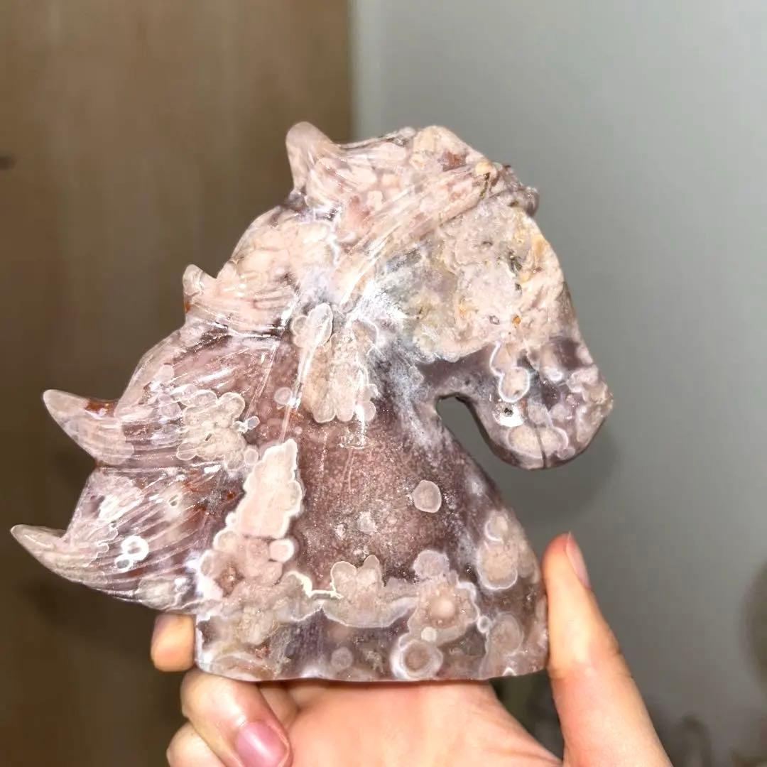 ユニコーン ピンクアメジスト 桜瑪瑙 天然石 bigサイズ479g