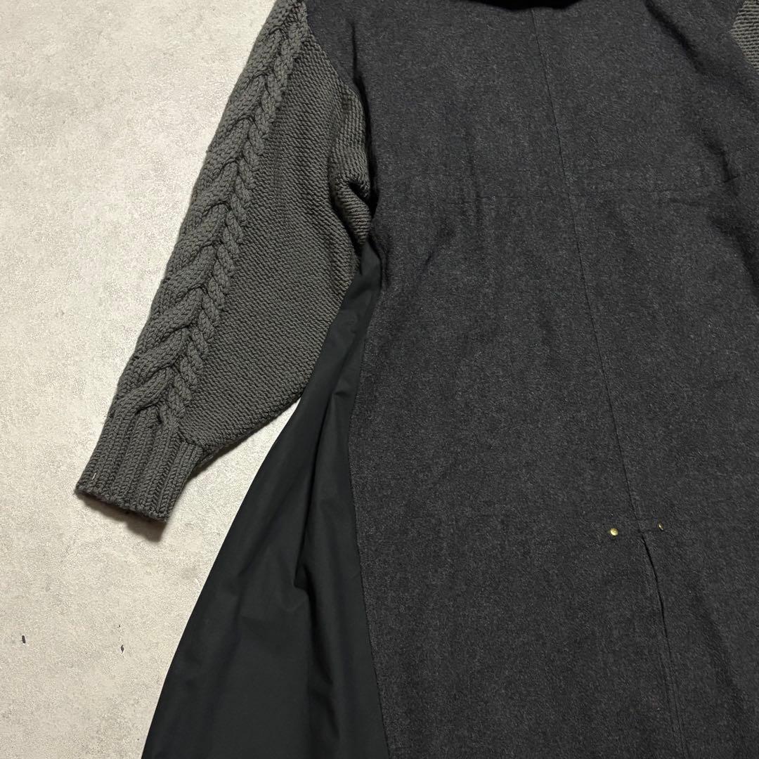 スタンブリー　 ロングコート　異素材ミックス マキシ丈　モッズコート