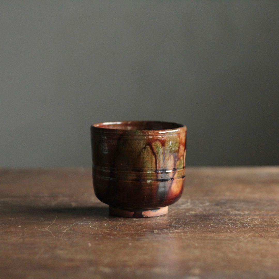 筒茶碗 須佐焼か？ 古美術 アンティーク 古道具 茶道具