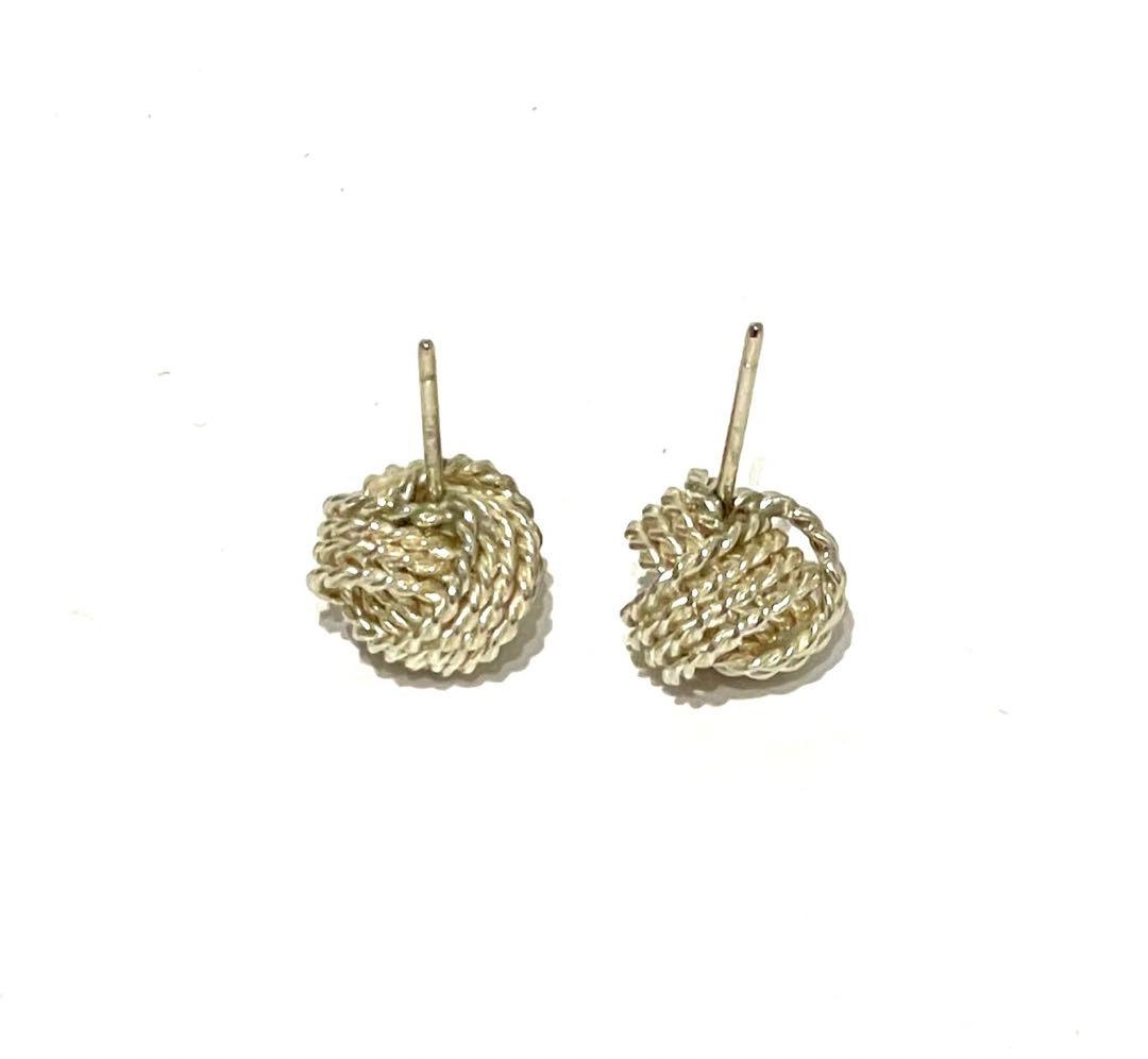 △TIFFANY & CO. サマセット メッシュツイストノット ピアス 925