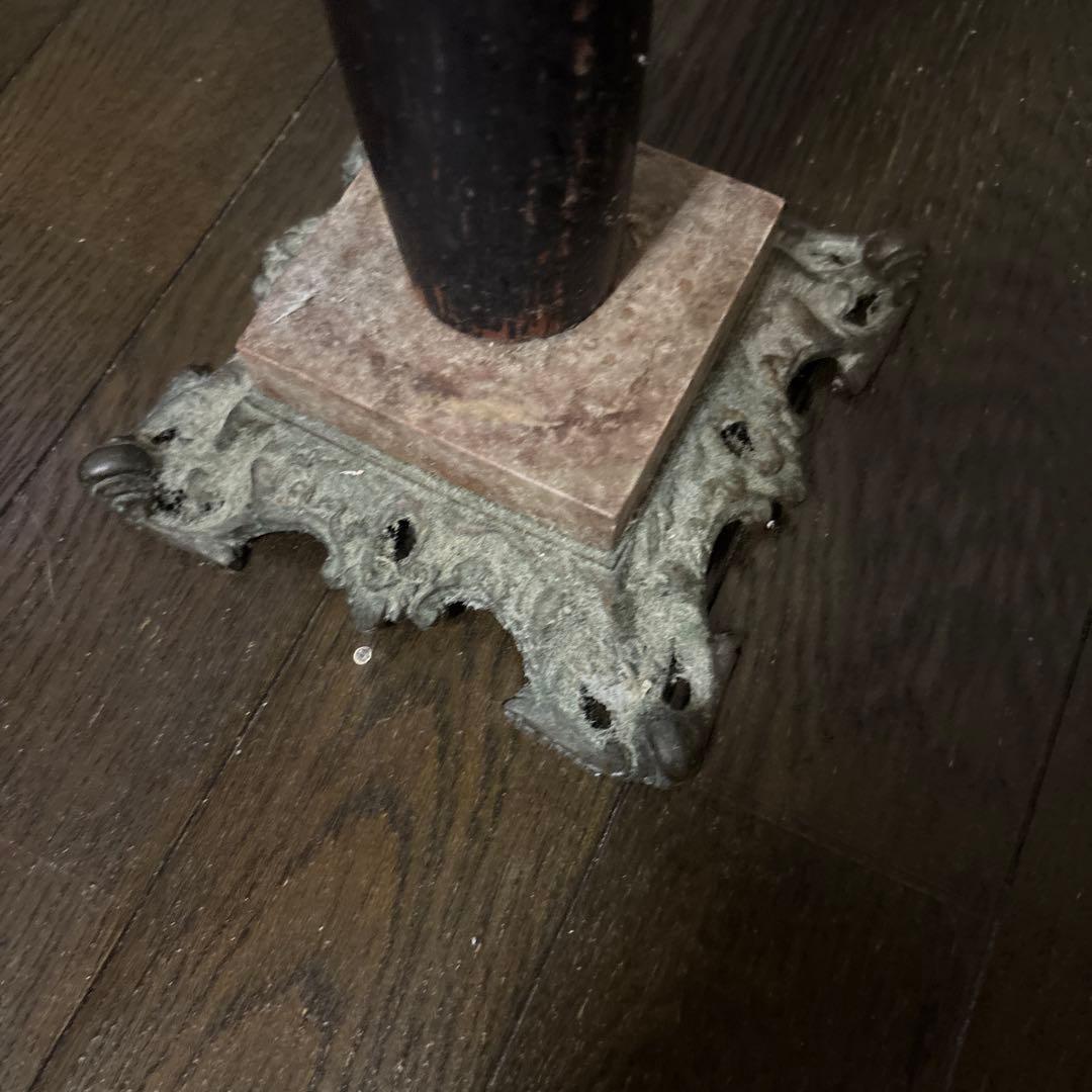 アンティークランプ ピンクガラスシェード