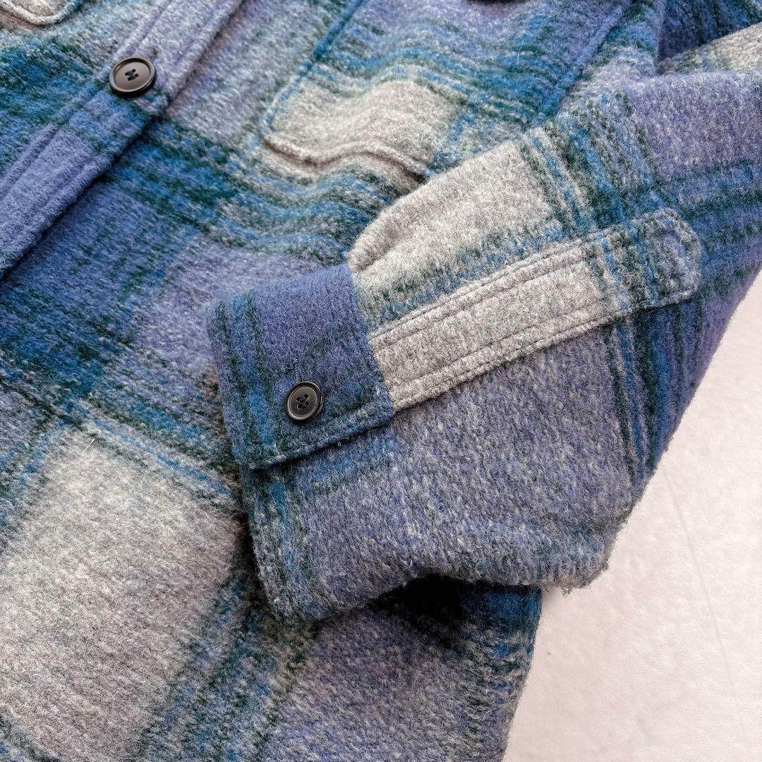 【ISABEL MARANT ETOILE】シャツ型　ロングコート　チェック　青