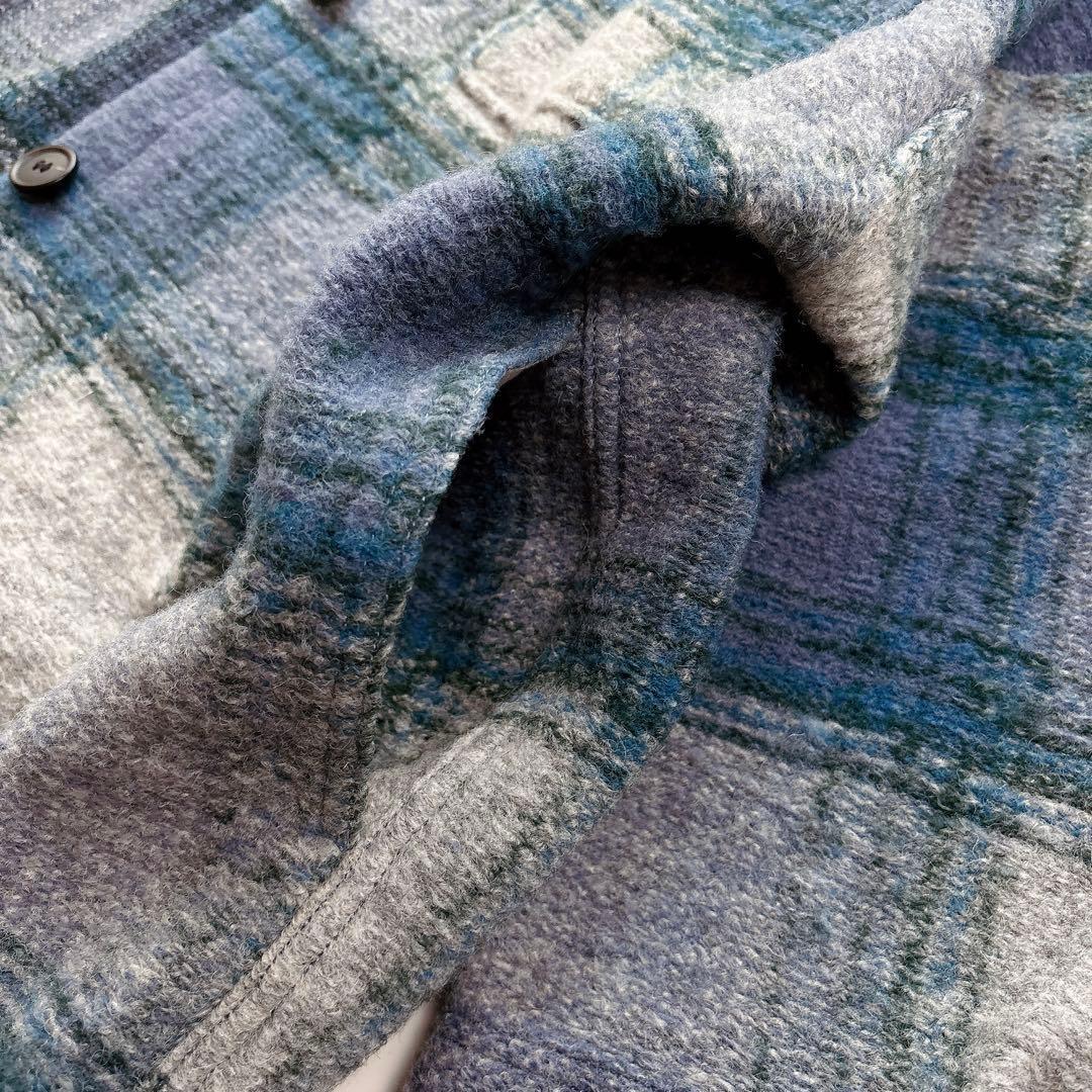 【ISABEL MARANT ETOILE】シャツ型　ロングコート　チェック　青