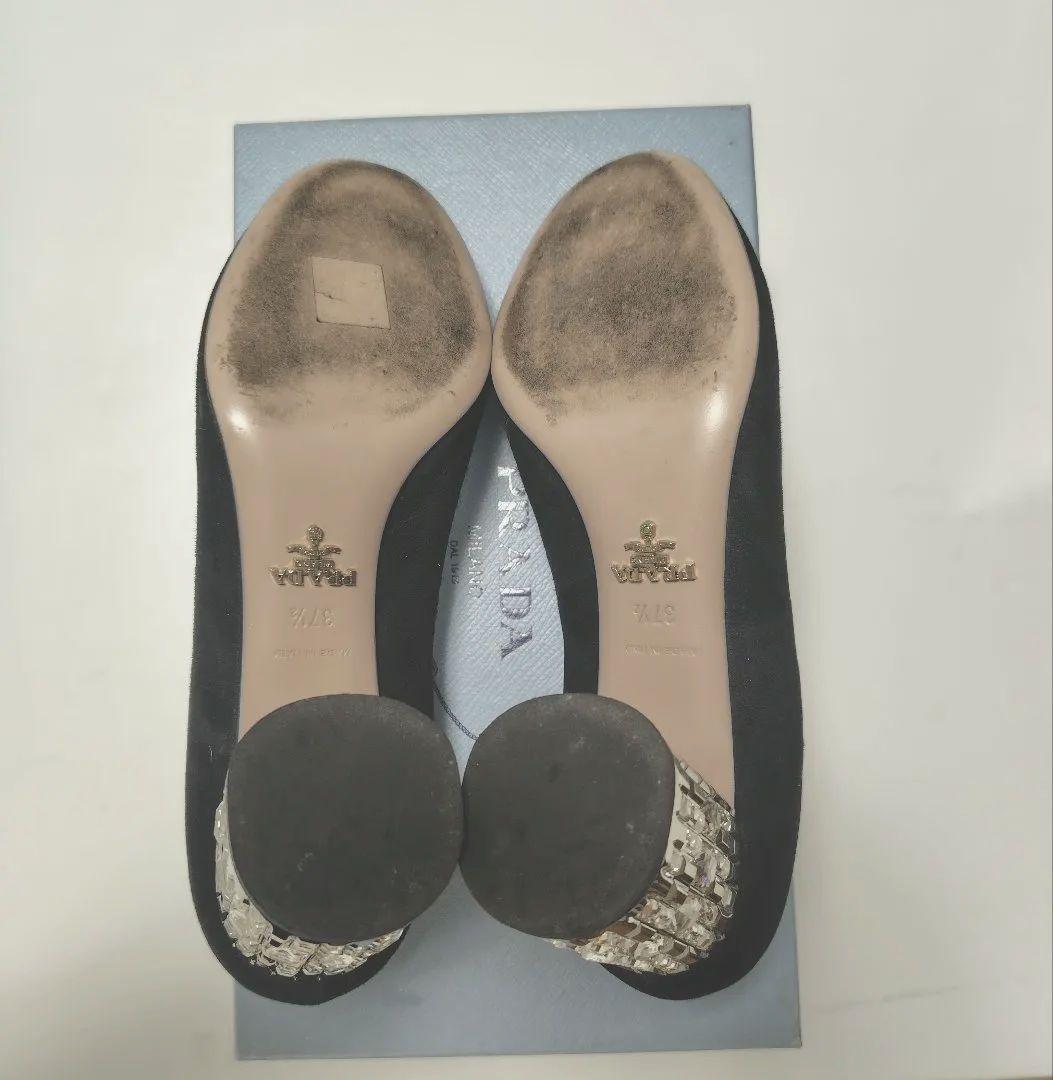 プラダ パンプス ビジュー 37.5 美品