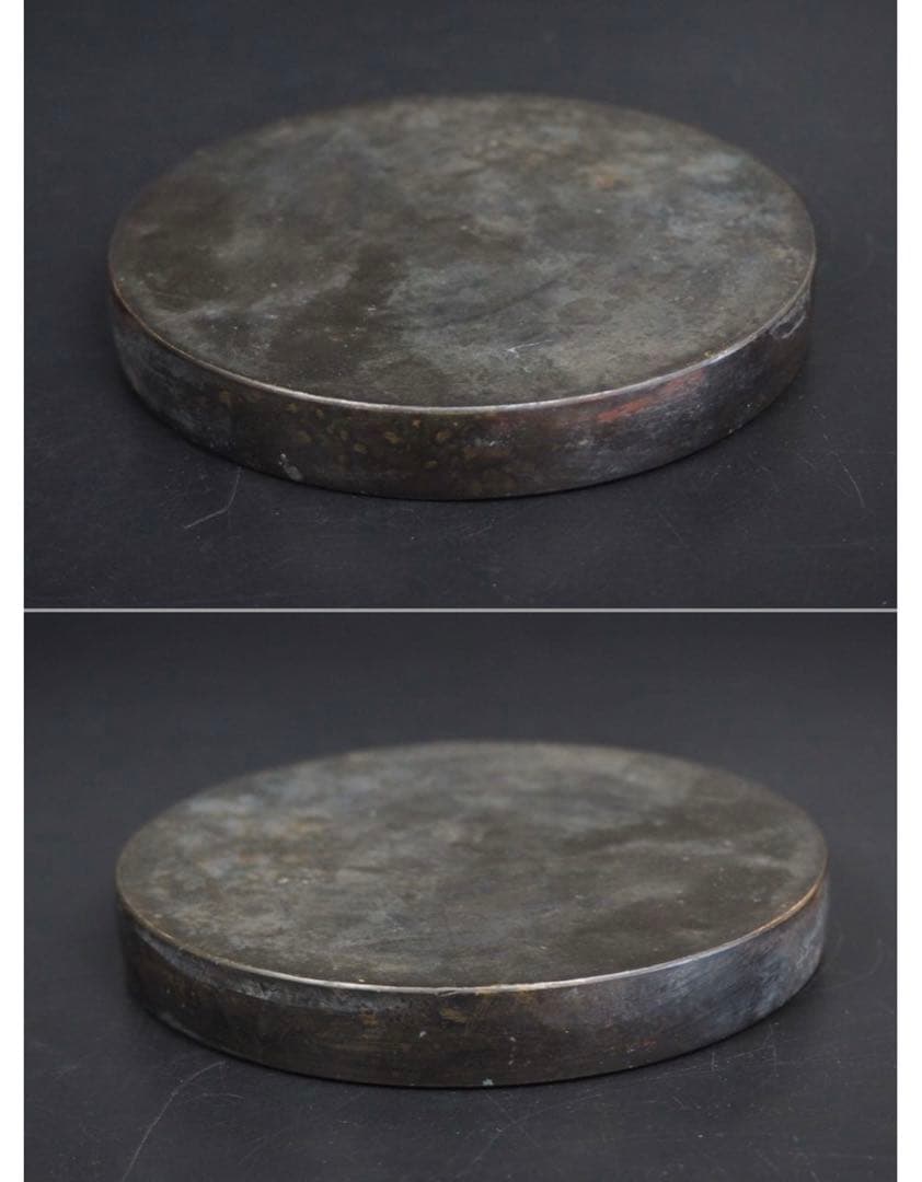 送料無料　室町時代～江戸初期 『天下一』銘蓬莱鏡蓬莱山霊亀図鏡・古銅鏡古銅円鏡