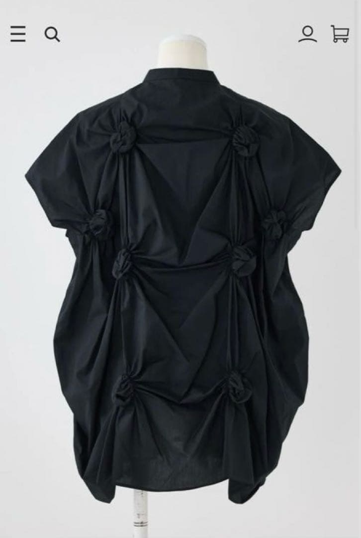 【最終価格】ENFOLD サークルシャーリングシャツ　ブラック