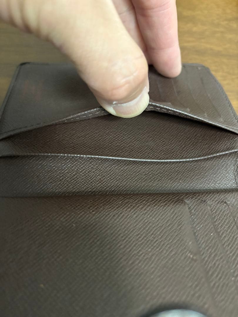 ま*ち様 ルイ ヴィトン　ヴィエノワ ダミエ エベヌ 二つ折り財布 ブラウン が