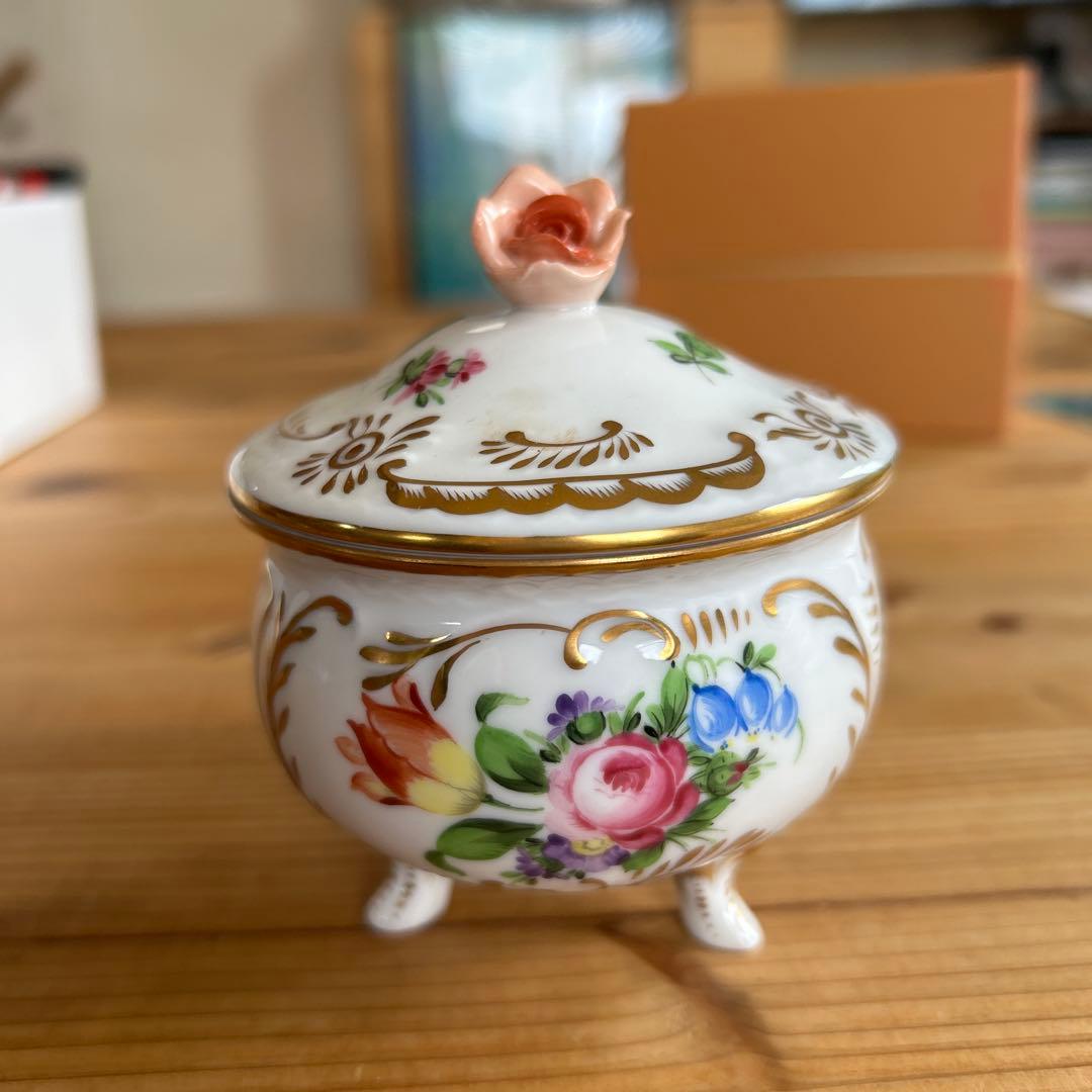 ヘレンドシュガーポット（脚付）