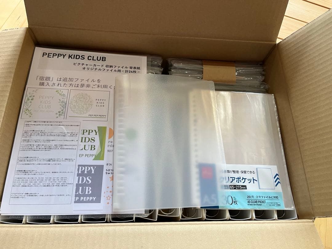 ペッピーキッズクラブ収納ファイルピクチャーカード収納　セット