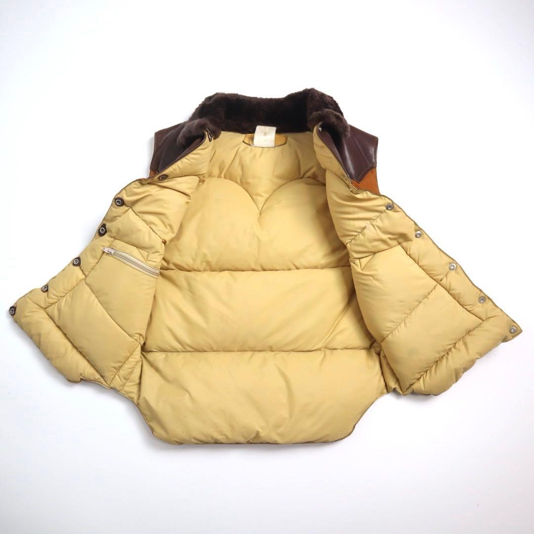 70s Rocky Mountain ダウンベスト レザー リアルファー