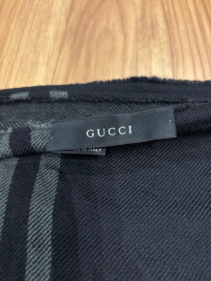【本日最終値下げ】GUCCI ブラック GGパターン マフラー