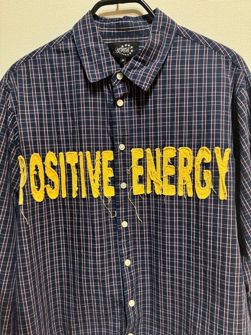 【完売】AFB POSITIVE ENERGY チェックシャツ ネイビー