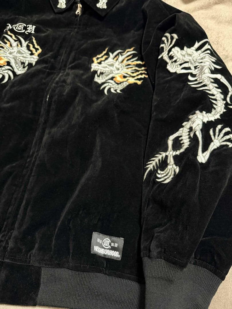 未使用 別珍 龍 ドラゴン刺繍 スカジャン unisex 美品 vintage