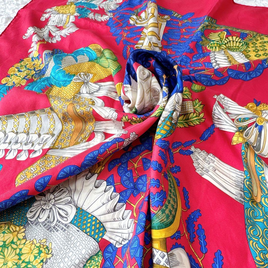 HERMES エルメス カレ90 シルク スカーフ CHAPEAU 脱帽
