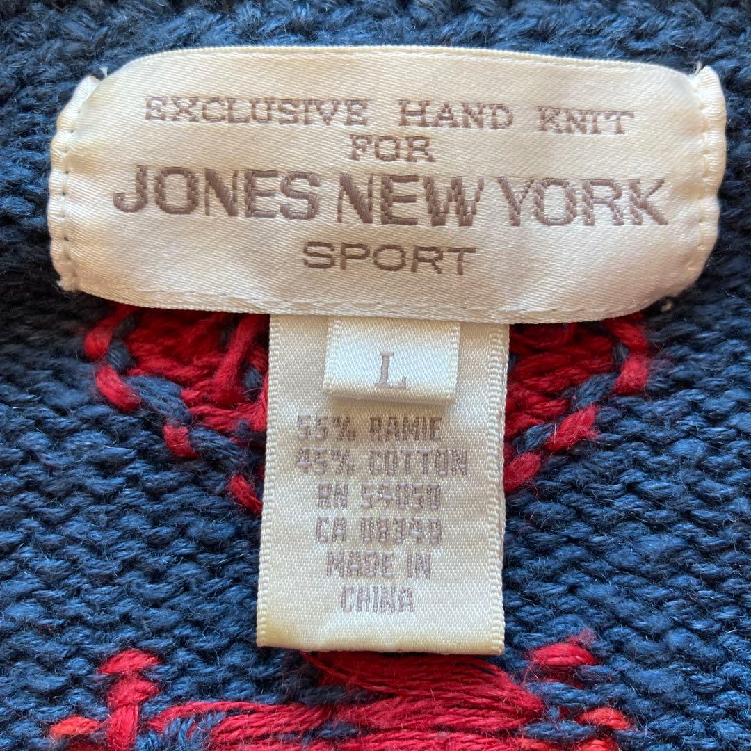 90s JONES NEW YORK ネイティブ柄 カーディガン ラルフローレン