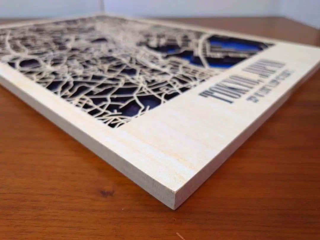 3D Wood City Map TOKYO 東京 木製地図