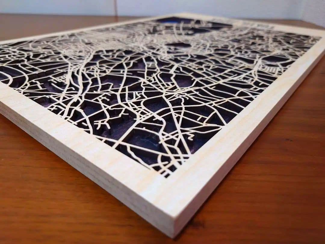 3D Wood City Map TOKYO 東京 木製地図