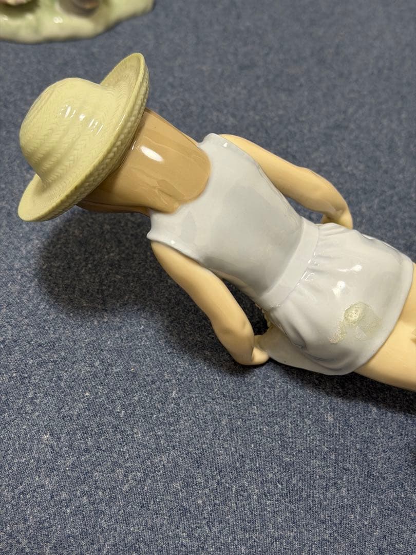 廃盤希少 スカートに花いっぱい LLADRO リヤドロ 少女 アンダーウェア陶器