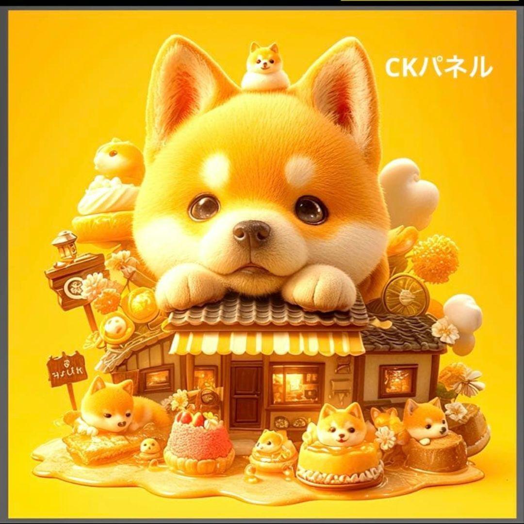 激レア柴犬パネル生地　ハンドメイド