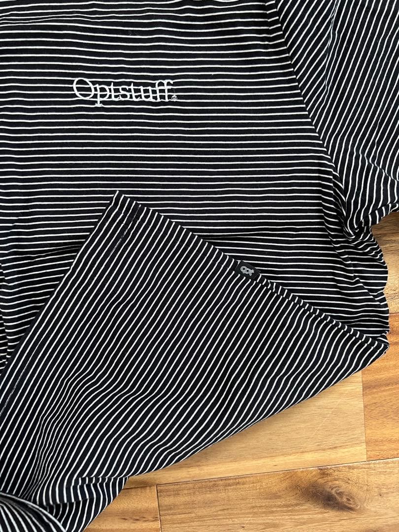 Optstuff オプトスタフBORDER T-SHIRT ロゴ刺繍