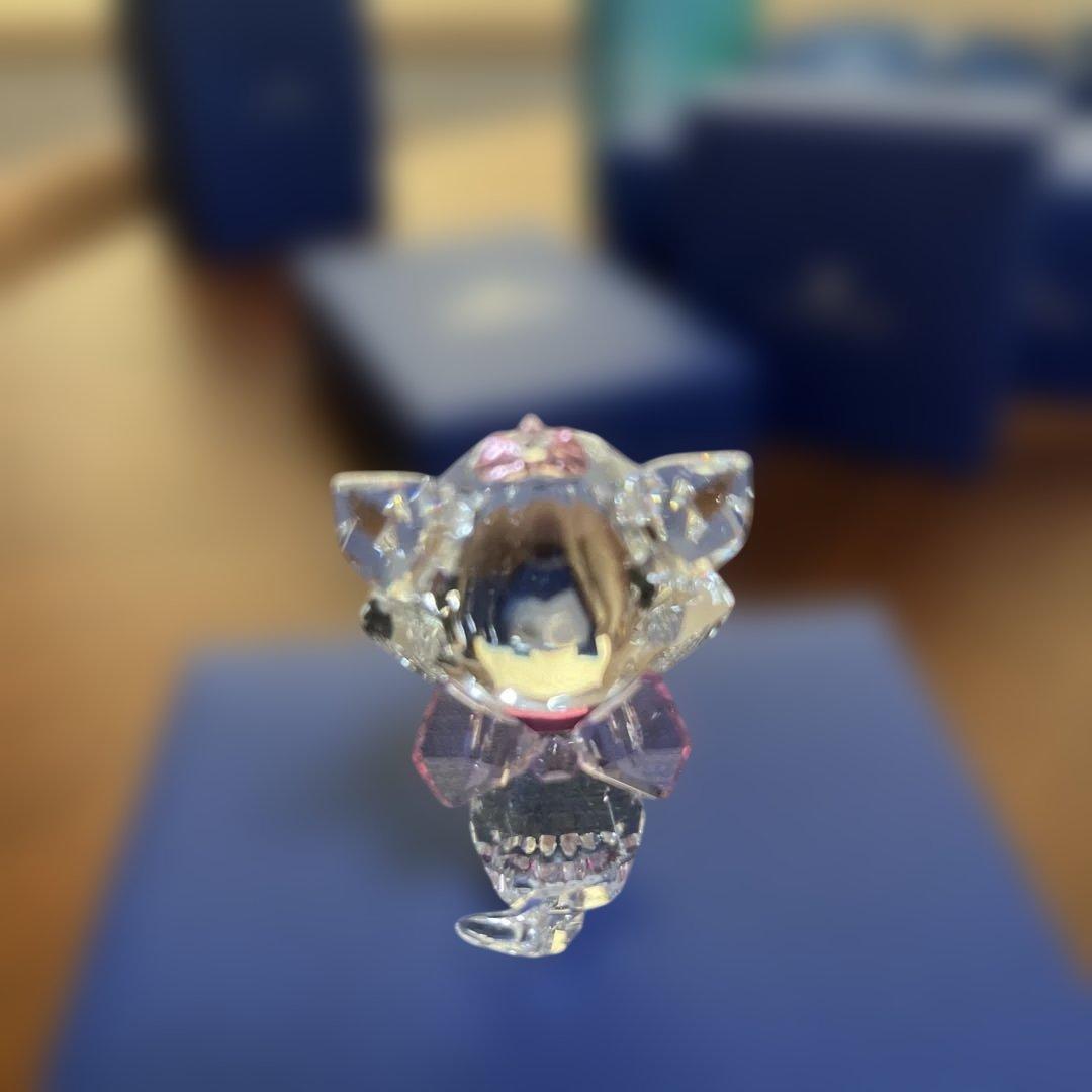 希少スワロフスキー♡おしゃれキャットマリー置物
