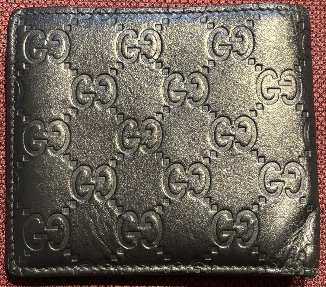 マルカワ☆グッチ GUCCI 二つ折り財布 メンズ シマ DORIAN