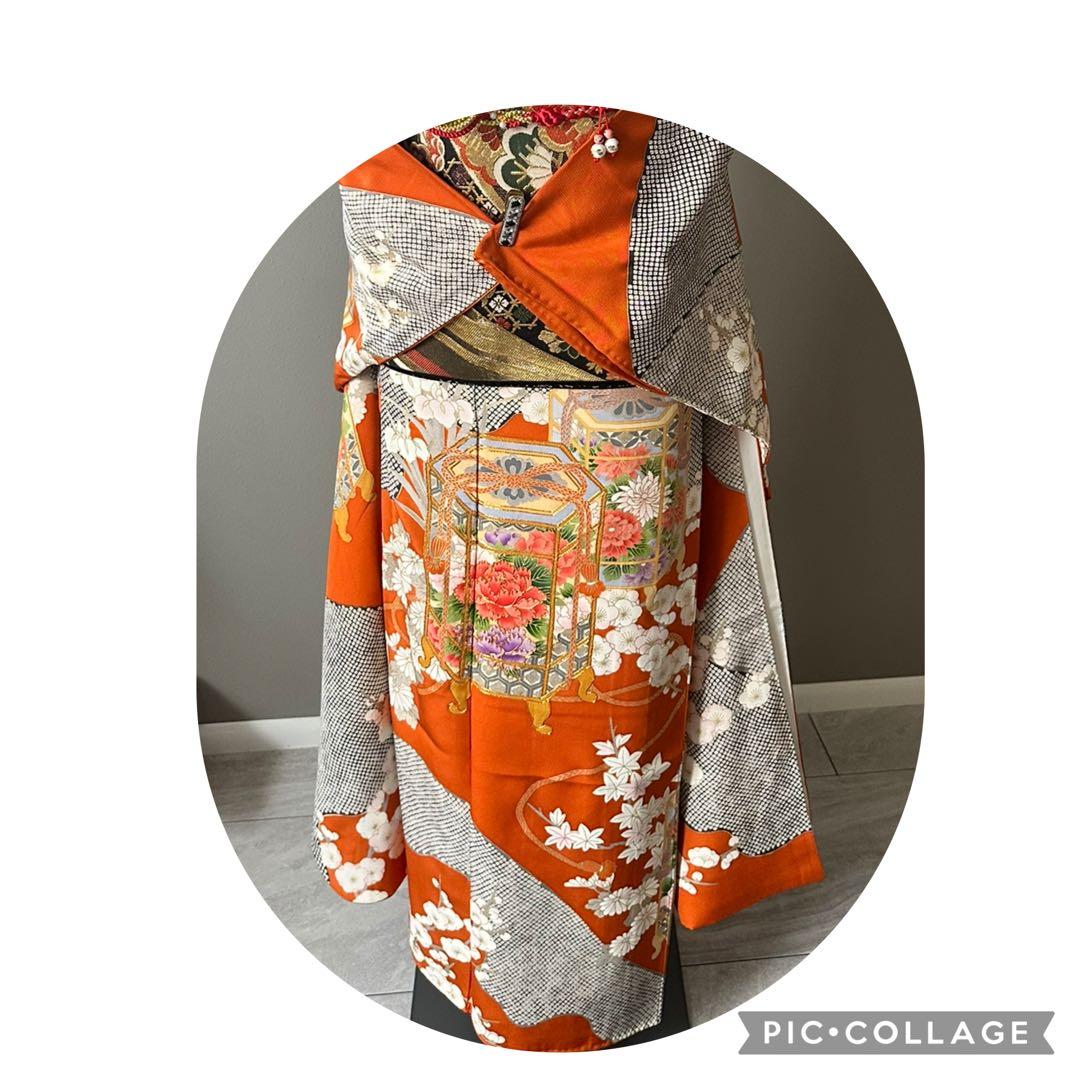 可愛いお振袖　正絹