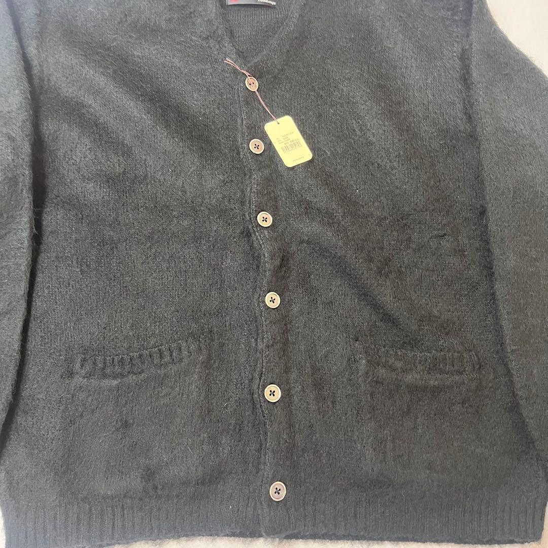 新品 A/W タウンクラフト モヘアカーディガン ブラック L