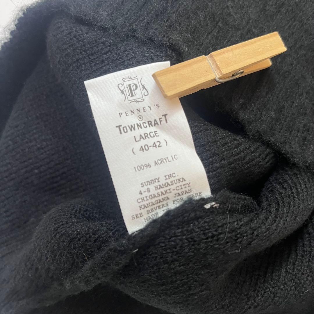 新品 A/W タウンクラフト モヘアカーディガン ブラック L
