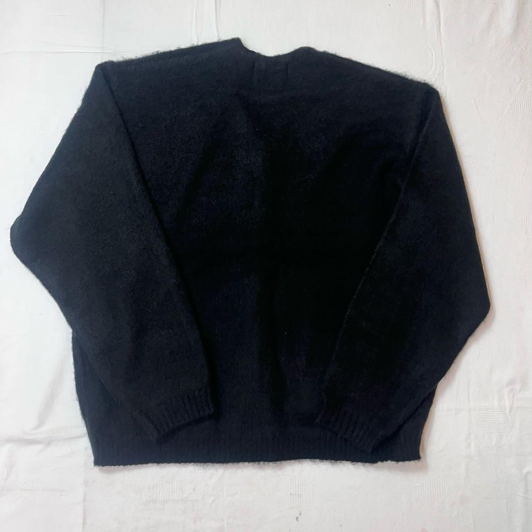 新品 A/W タウンクラフト モヘアカーディガン ブラック L