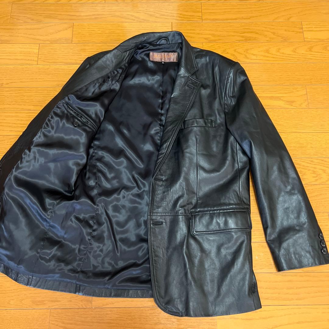 BALMAIN バルマン レザー テーラード ジャケット 北川 2B 羊革