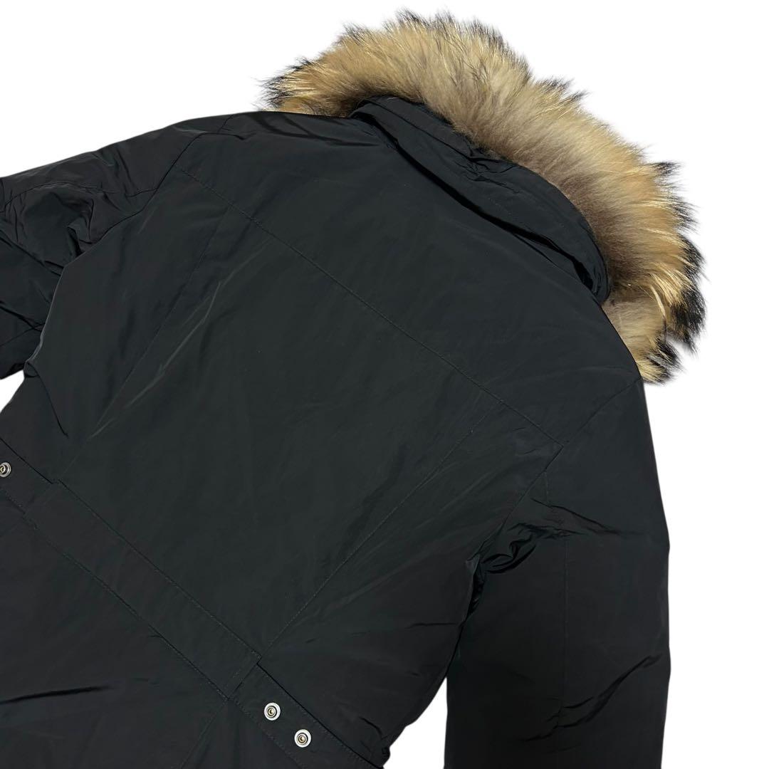WOOLRICH ダウンコート　ラクーンファー付　ブラック　ダウンジャケット