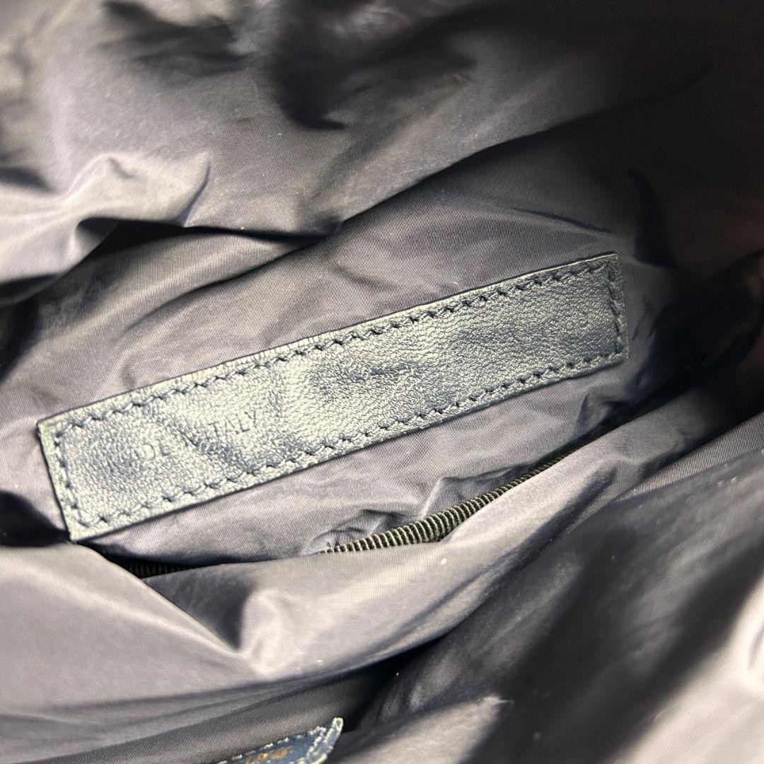 【希少】 BALENCIAGA ナイロン 刺繍 ボディバッグ ネイビー