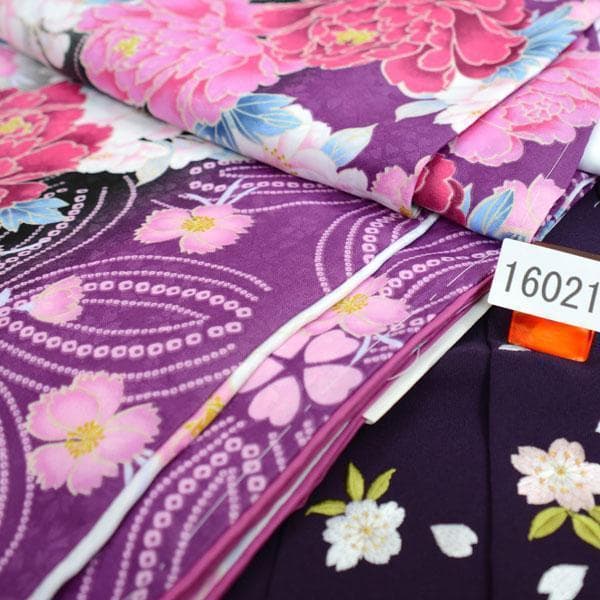ジュニア用 袴セット 着物 袴色選択 135～143cm 新品 16021-02
