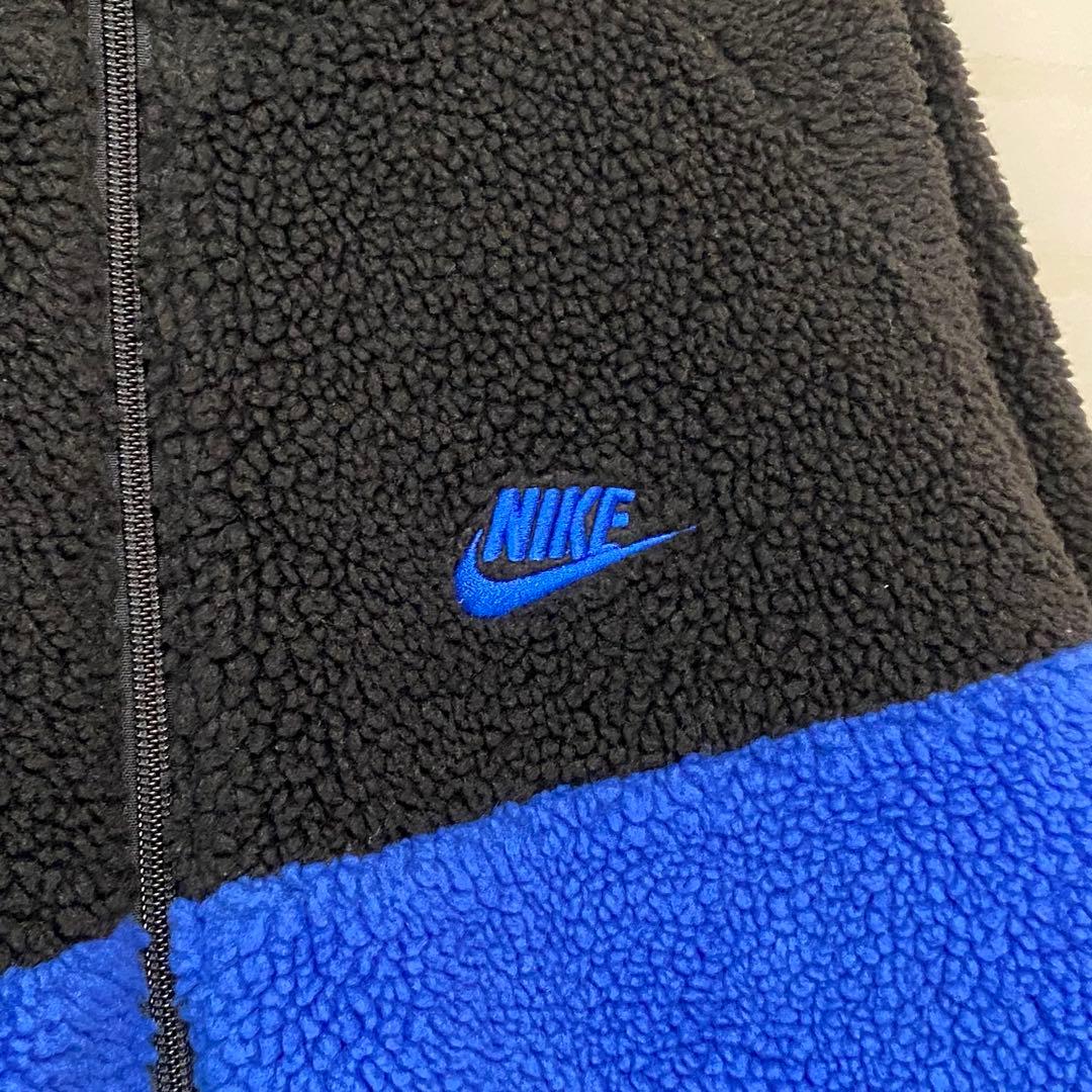 NIKE BIGSWOOSH ブルー フリースジャケット リバーシブル