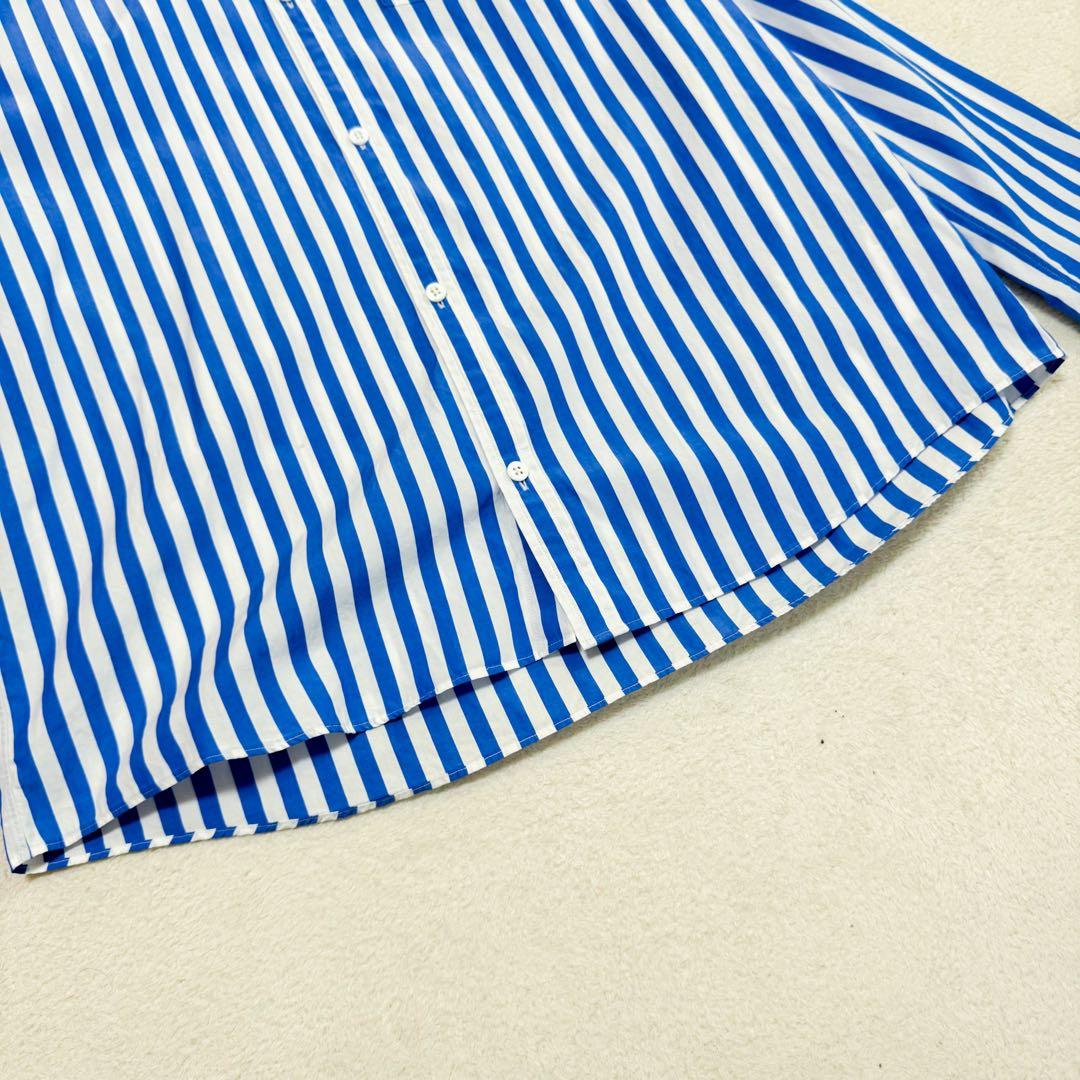 美品 ディガウェル ミンナノ コラボ ストライプ シャツ ブルー 2サイズ 希少