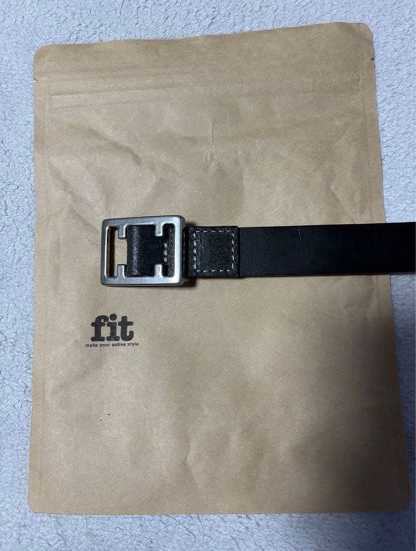 FIT SLIDE BELT NARROW XL 2.5cm幅　ブラック　レザー