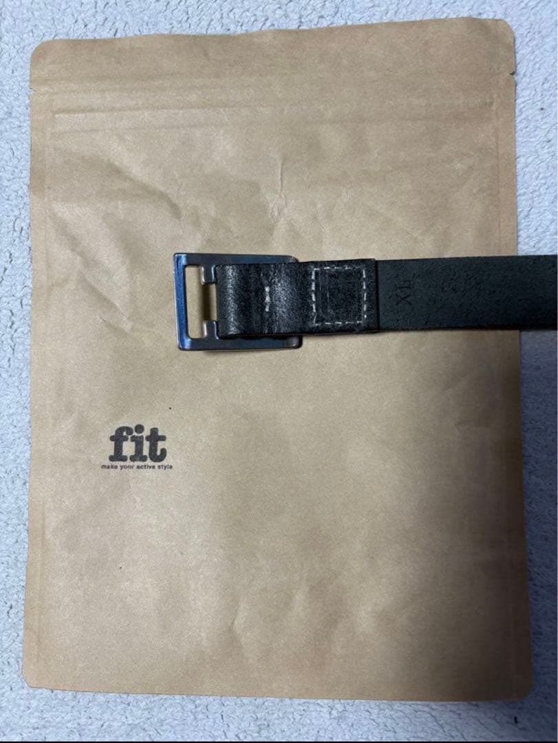 FIT SLIDE BELT NARROW XL 2.5cm幅　ブラック　レザー