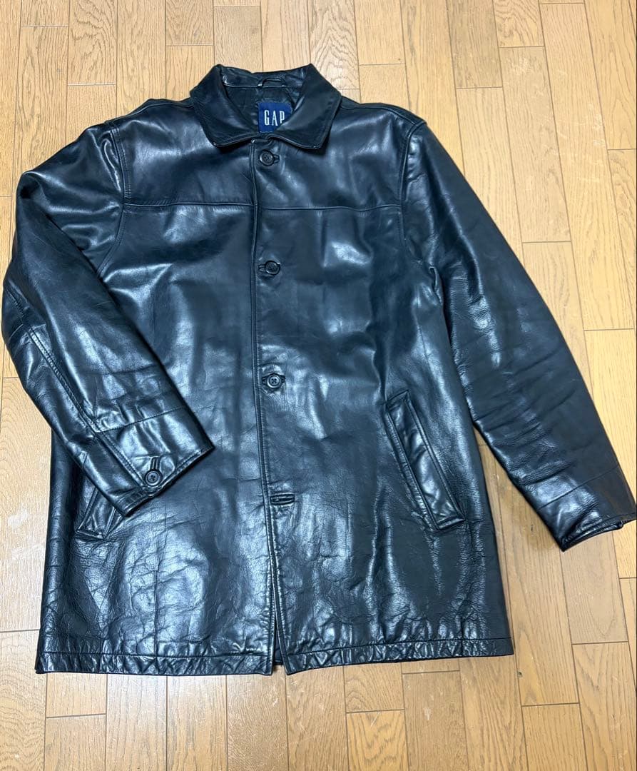 90s OLD Gapオールド ギャップ レザー カーコート 野村訓市 着用