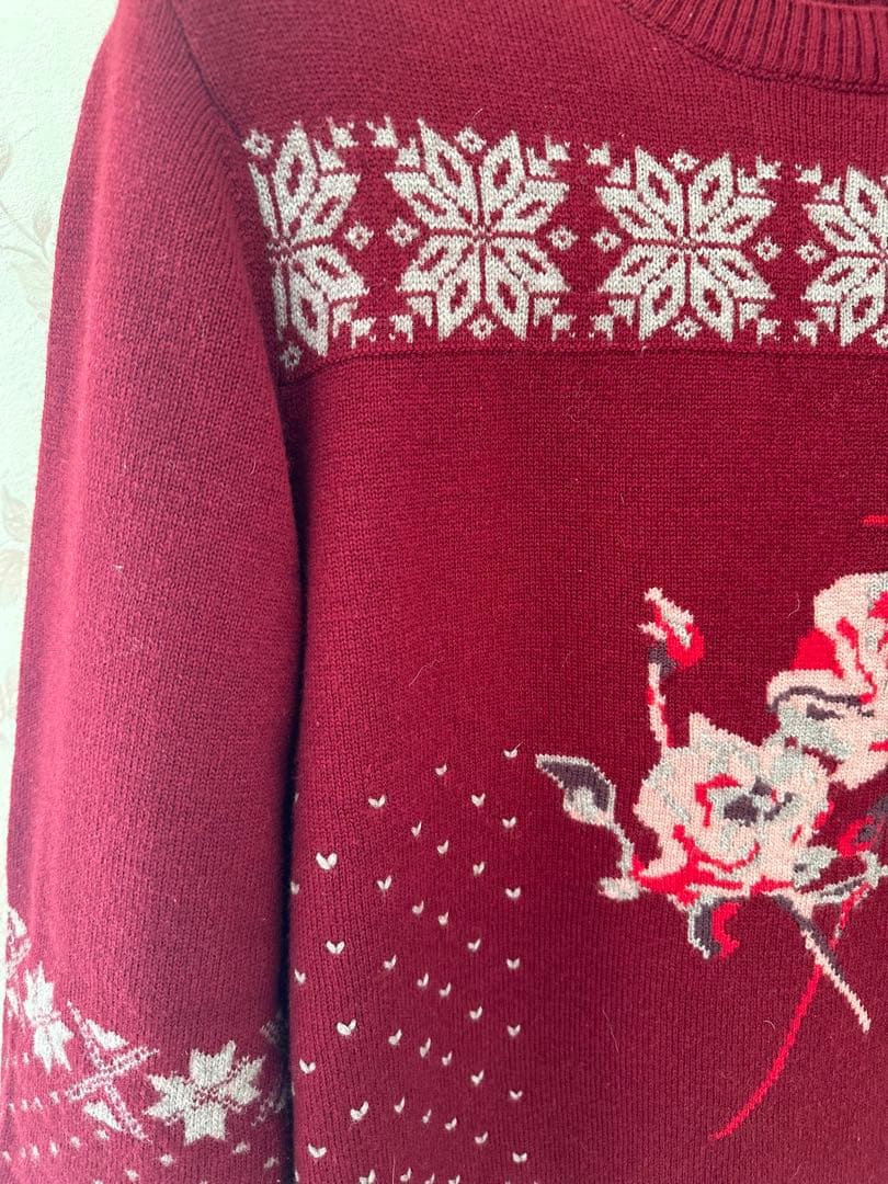 インゲボルグ　フラワー柄ニット　本日1/28迄の出品❗️