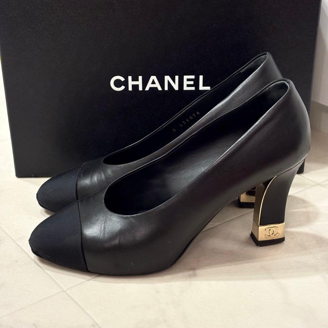 CHANEL ブラック パンプス　サイズ39