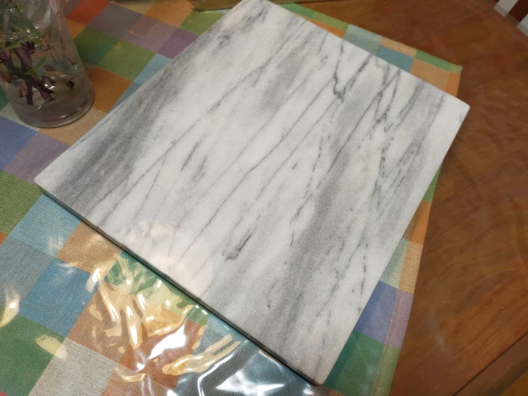 台湾製　天然大理石製高級のし台 1.5cm厚　天然大理石のし棒