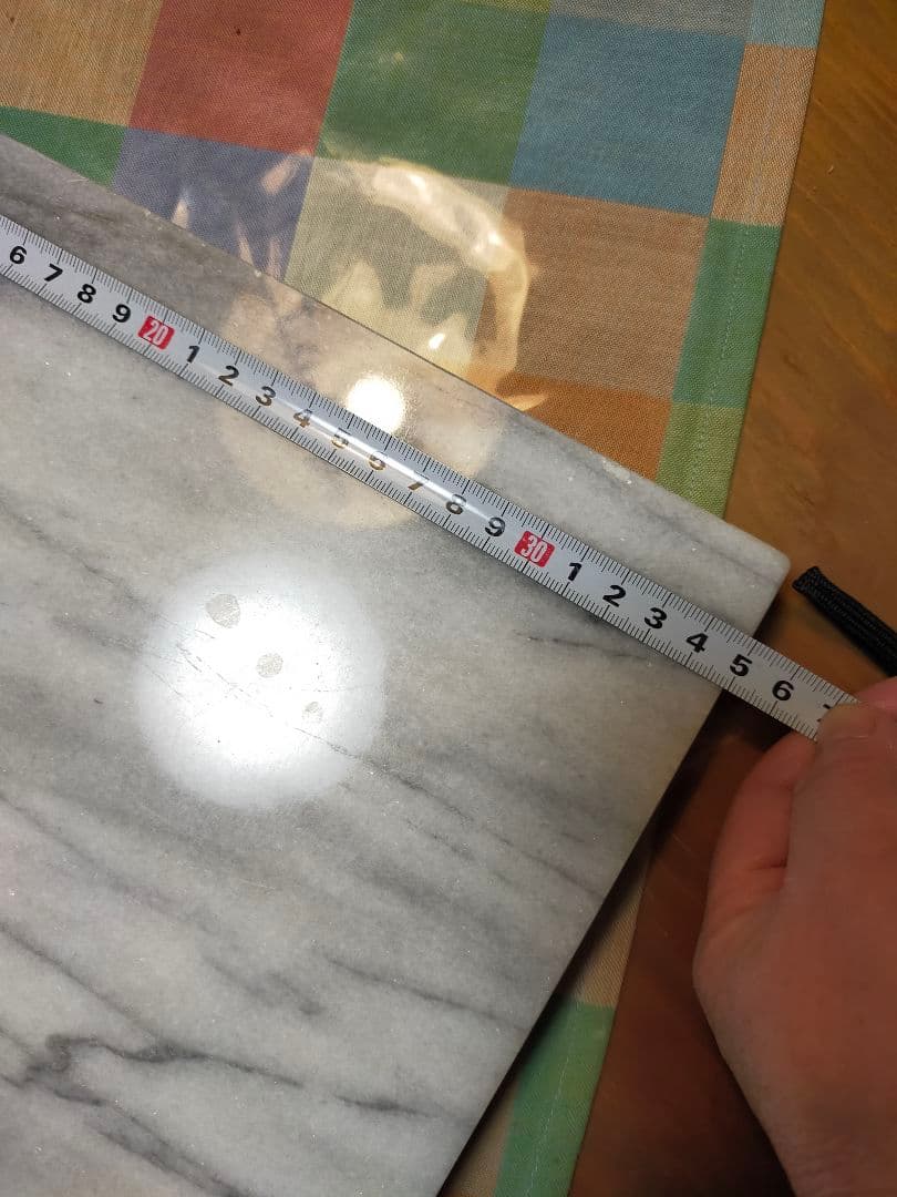 台湾製　天然大理石製高級のし台 1.5cm厚　天然大理石のし棒