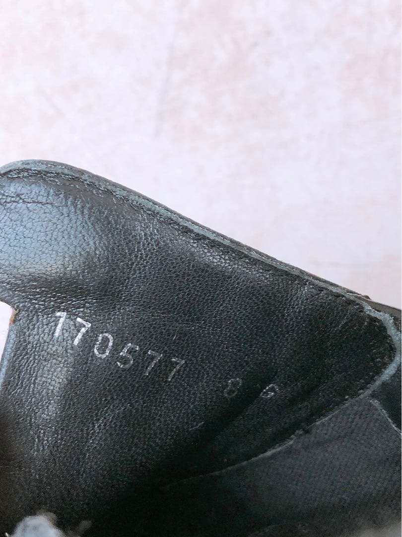 S*様 GUCCI グッチ ブラックレザー スニーカー 黒 マジックテープ メン