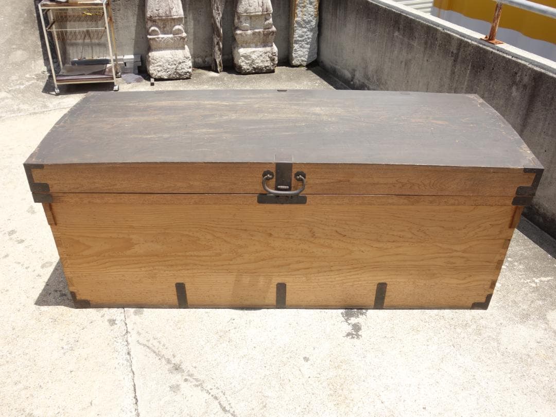 【中古】K▼長持 ながもち 古民具 箪笥 木箱 収納箱 (38642)