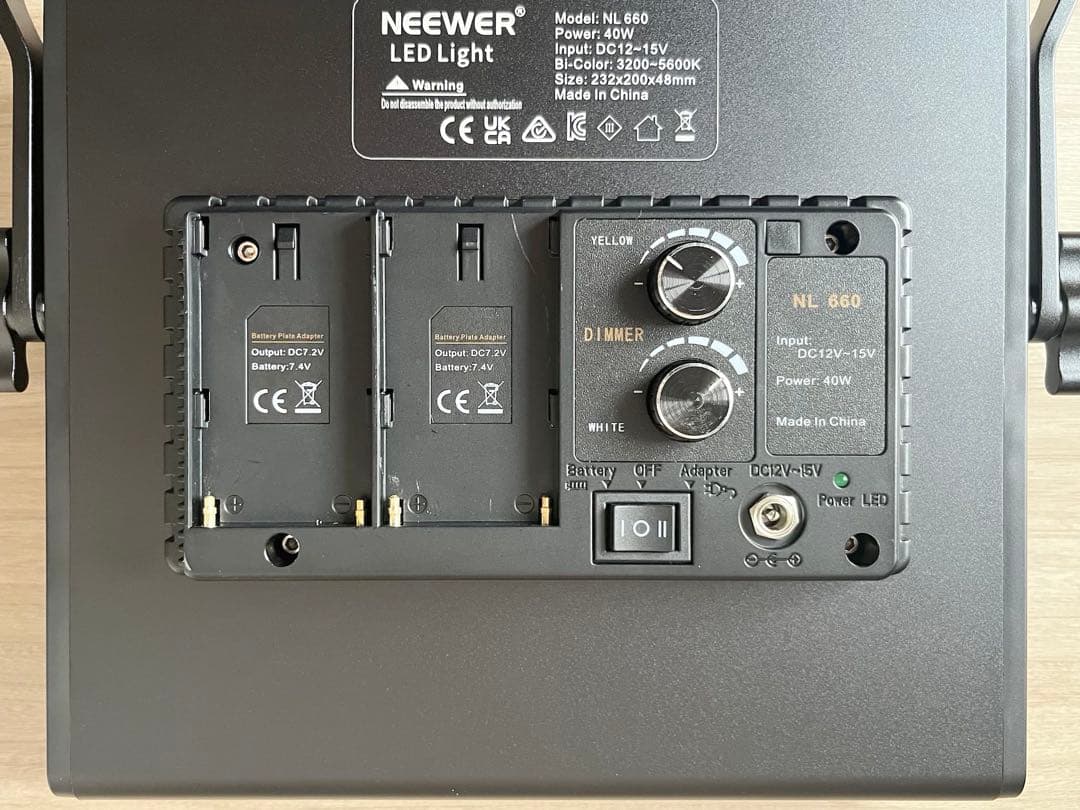 調光機能付きLEDライト 正方形