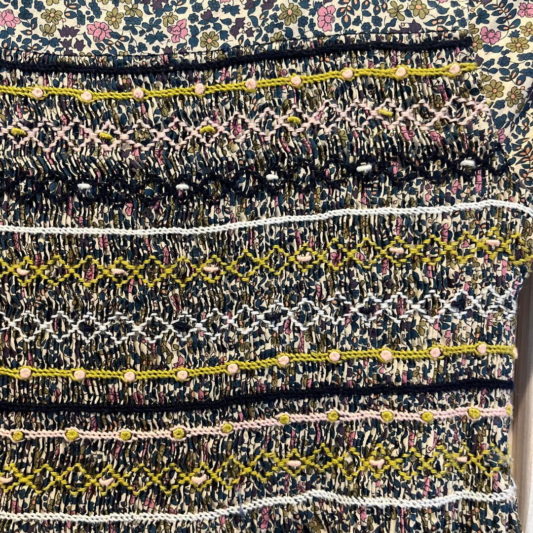 bonpoint 10A スモッキング　ワンピース