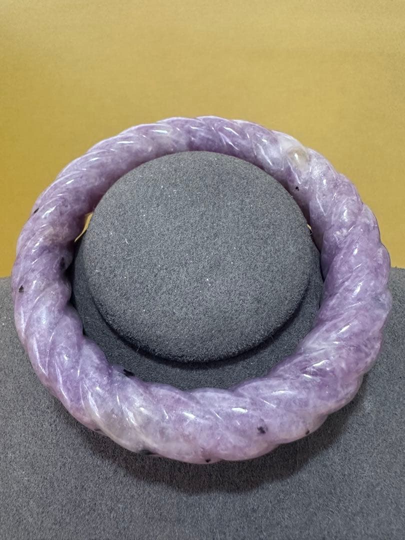 麻花バングル　紫　シャー太翠バングル