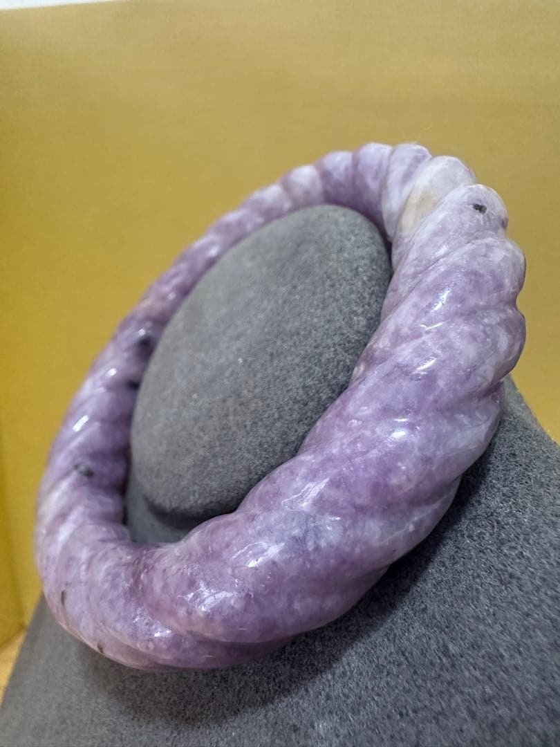 麻花バングル　紫　シャー太翠バングル